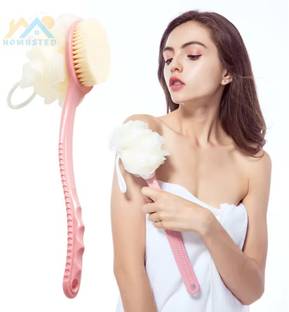 Homusted Body Brush Back Scrubber for Shower Bath Back Scrubber with Soft Loofah