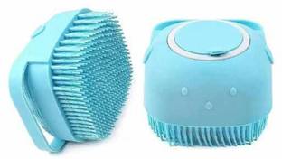 Earthcon 2 in 1 Combo Silicone Shower Bath Body Back Brush Scrubber Belt