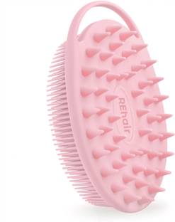 REhair Ultra Soft Silicone Bath Brush, 2 in 1 Body & Shampoo Scrubber Loofah (Pink)