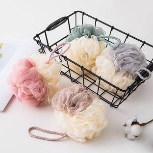 SYGA 2 Pcs Bath Ball Wipe Random Color