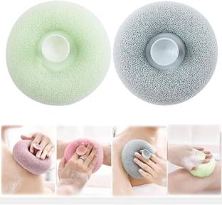 Decibel Massage Bath Sponge Ball with Suction Cup for Women Men (Multicolour) (PACK OF 2
