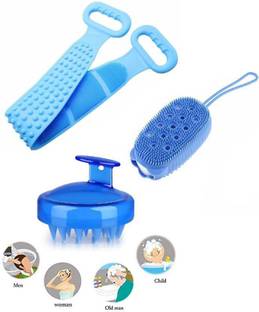 DOLPHINZONE Silicone Body Back Scrubber, Scalp Massager Shampoo Brush,