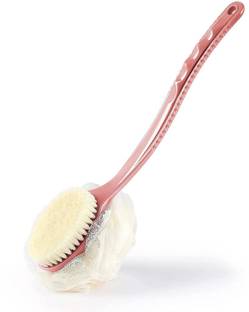 HM EVOTEK Bath Sponge With Double Side Brush With Handle LB-2