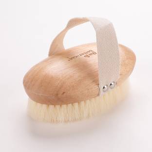 The Better Home Wooden Handle Bath Brush | Deep Cleansing & Exfoliating Bathing Brush with Strap