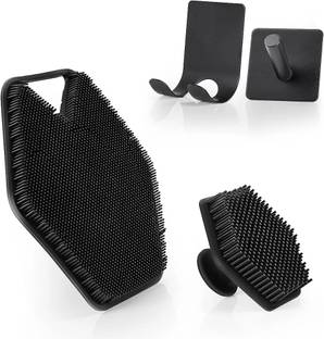 INCLUSFLY 4pcs Set Silicone Body Scrubber, Silicone Face Scrubbers, with Grip Technology