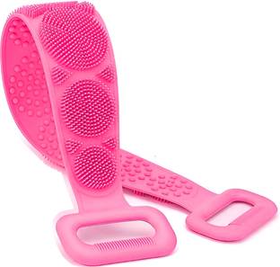 AKSTARS Body Back Scrubber, Double Side Silicon bath Belt for Shower