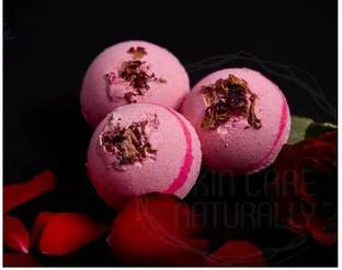 Aaranyam Rose Petals Natural With Aromatic Fragrance Bath Balls (Pack of 3)