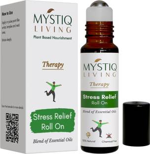 Mystiq Living Stress Relief Roll On |Anxiety & Stress Relief| Calming |blend of 100% Pure and natural essential oils
