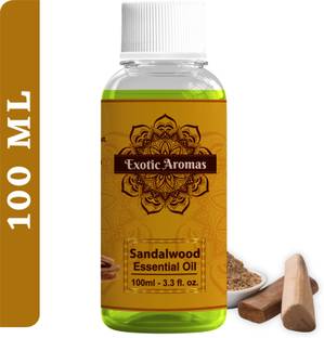 Exotic Aromas Sandalwood Essential Oil (Chandan Oil) For Bright,Flawless Skin & Diffusers