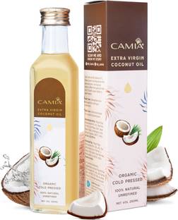 CAMIA 100% Pure, Unrefined, Organic Extra Virgin Cold Pressed Coconut Oil for beauty