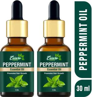 Cesaro Organics Best Peppermint Essential Oil, 100% Natural & Pure, for Hair, Skin, Face, Cold