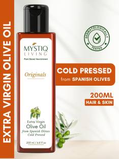 Mystiq Living Extra Virgin Olive Oil For Face, Skin, Hair and Body Massage