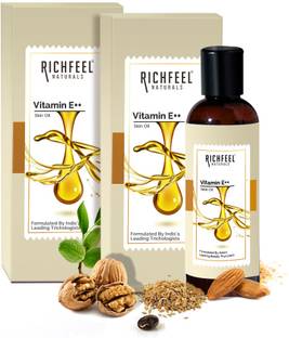RICHFEEL Vitamin E Oil| Almonds & WalnutsStretch Marks & Scars |80 ml(Pack of 2)