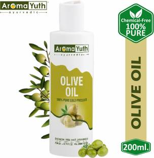 AromaYuth Cold Pressed Pure Olive Oil - 100% Pure & Premium Quality