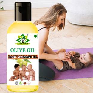Aura Kriya Baby body Massage Olive Oil for skin hair face - jaitun tail olive oil for baby