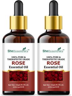 She Essentials Rose Oil 100% Natural & Pure for Hair Care (Pack of 2) Hair Oil