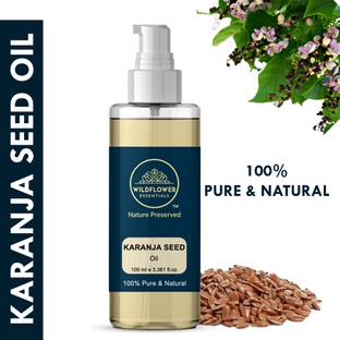 Wildflower essentials Pure & Natural Karanj Oil (Pongamia pinnata) Cold Pressed For Hair, Skin & Body