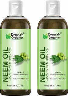 Dravida Organics Pure Hexane Free Neem Oil (ColdPressed & Undiluted) Pack of 2
