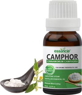 essancia Camphor Essential Oil for Respiratory Relief, Aromatherapy, Massage, Relaxation