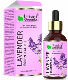 Dravida Organics 100% Natural & Pure Lavender Essential Oil for Hair, Skin, Face