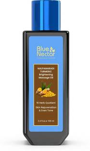 Blue Nectar Nalpamaradi Thailam Herbal Skin Brightening Body Oil, Tan remover Turmeric Oil