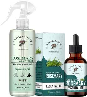 Aromatique Rosemary Hair Growth Duo: Rosemary Water & Rosemary Essential Oil Combo