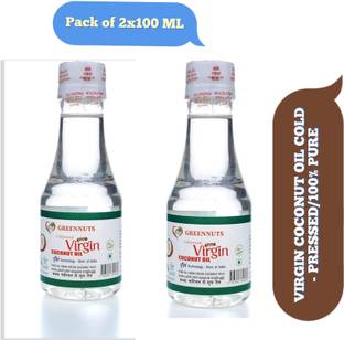 GREENNUT Extra Virgin Coconut Oil (Cold Pressed) Pack of 02X100