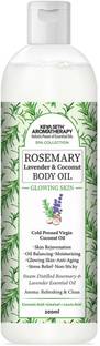 KEYA SETH AROMATHERAPY Rosemary Lavender Coconut Body Oil, Glowing Skin, Moisturizing Refreshing Aroma