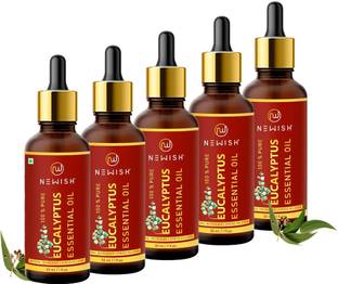 NEWISH Eucalyptus Essential Oil (Ooty Nilgiri Oil ) 100% Natural & Pure, for Steam Inhalation, Diffuser, Cold, Cough & Beauty Therapeutic Grade