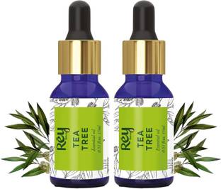Rey Naturals Tea Tree Essential Oil - Pure, Organic, Undiluted | For Hair Growth, Skin, Acne