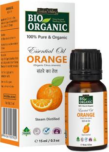 Indus Valley 100% Natural & Organic, Orange Essential Oil & Dropper for Skin, Hair Care