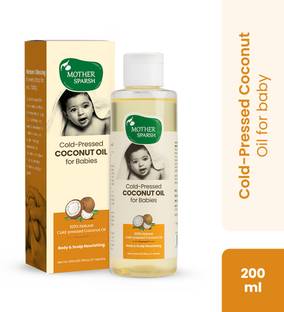 Mother Sparsh Cold Pressed Coconut 100% Natural Oil for New Born Babies for Skin & Hair Care
