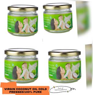 GREENNUT Virgin Coconut oil Cold Pressed Pack of 4X200ML