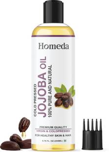 Homeda Cold Pressed Jojoba Oil for Face, Hair, Skin - 100% Pure, Virgin & Unrefined