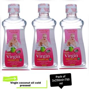 GREENNUT Pure Virgin Coconut Oil (Cold Pressed ) Pack of 3X250MLl