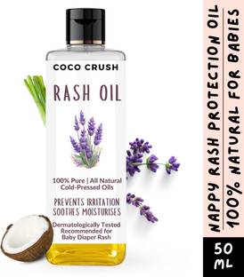 COCO CRUSH Rash Oil for Babies - Diaper & Nappy Rash Relief, Organic, Prevents Irritation