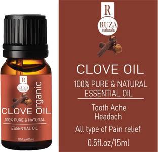 RUZA Clove Essential Oil 100% Natural & Pure for Teeth,Skin and Hair (15ml)