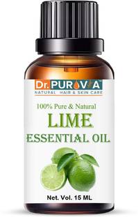 Dr. PUROVIA Lime Essential Oil for Hair Growth & Skin Care