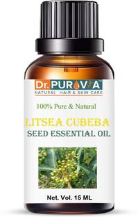 Dr. PUROVIA Litsea Cubeba Essential Oil for Hair Growth & Skin Care