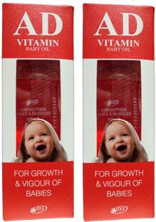 ZEE LAB Baby Massage Oil with Vitamin A, D, E, and Olive Oil, 100ml (Pack of 2)