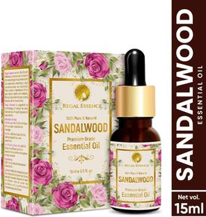 Regal Essence Sandalwood Essential Oil For Skin & Face 100% Pure & Natural Best Therapeutic Grade for Aromatherapy