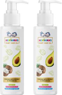 Newborn's Baby Hair Oil Enriched with Coconut & Avacado Oil Pack of 2