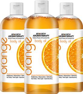 KEYA SETH AROMATHERAPY Skin Defence Orange Body Oil Skin Lightening, Rejuvenating Non-Sticky for Daily Use After Bath, Massage Oil Enriched with Orange & Vitamin C