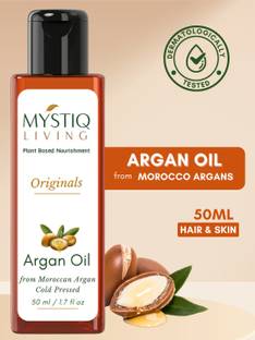 Mystiq Living Moroccan Argan Oil Cold Pressed -50 ml - Pure and Natural Oil