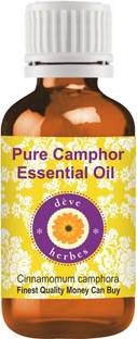deve herbes Pure Camphor Essential Oil (Cinnamomum camphora) 100% Natural Therapeutic Grade Steam Distilled