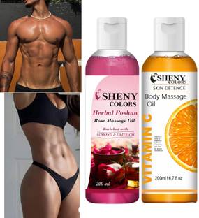 SHENY COLORS Skin Brightening & Soothing Massage Oil – With Rose & Vitamin C
