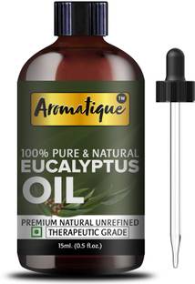 Aromatique Eucalyptus Essential oil 100% Pure and Natural for Skin, Face and Hair Care.