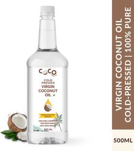 COCO CRUSH Cold Pressed Coconut Oil | Virgin, 100% Pure Natural | Hair, Body, Baby Massage