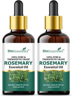 She Essentials Rosemary Oil 100% Natural & Pure for Hair Care (Pack of 2) Hair Oil