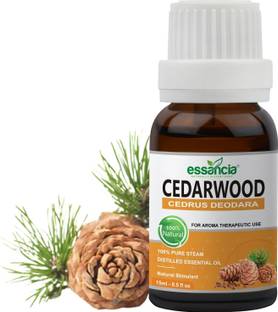 essancia Cedarwood Essential Oil for Relaxation, Skin, Hair Care, Body Care, Fungal Infection and Aromatherapy.100% Pure, Natural, Undiluted and Therapeutic Grade Essential Oil